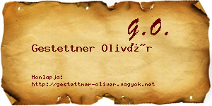 Gestettner Olivér névjegykártya