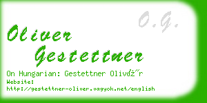 oliver gestettner business card